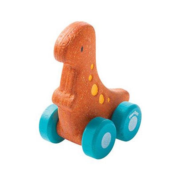 dinosauro giocattolo con ruote
