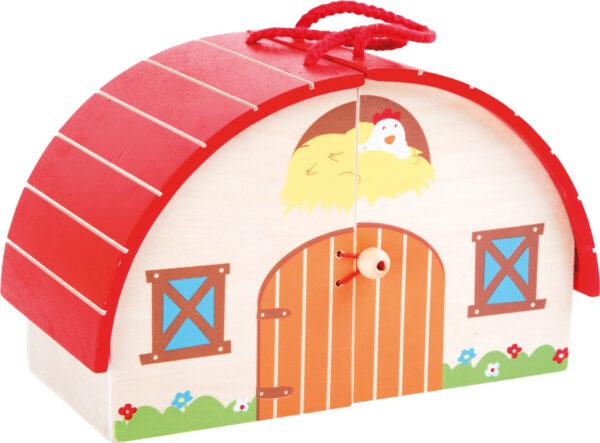 fattoria in legno per bambini con valigetta