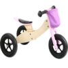 triciclo senza pedali in legno rosa