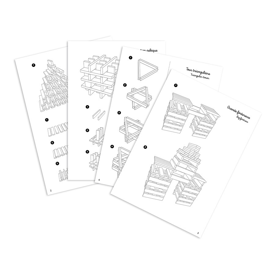 Manuale istruzioni costruzioni in legno Vilac 100 pezzi